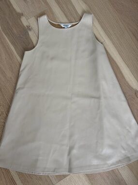 Faux Leather Swing Dress